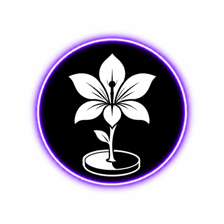 Grazynka’s Place purple flower logo